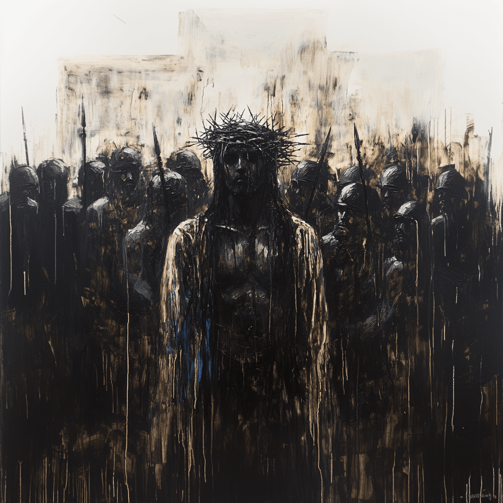 Jesus is crowned with thorns